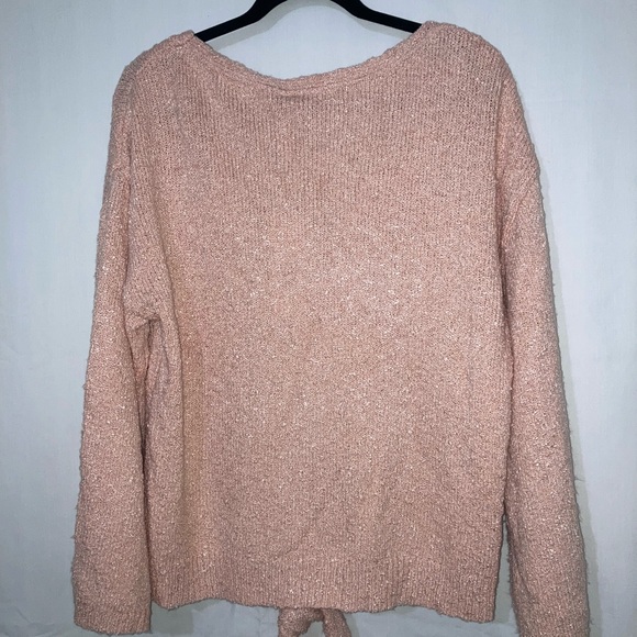 NWT Mon Renn Quartz Pink Cove Knit Jumper Oversized Wrap Sweater Size M - Picture 12 of 16